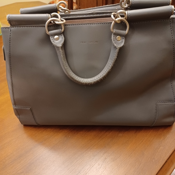 Pink Tartan Leather Satchel - Picture 2 of 9